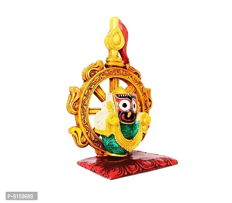 RealCraft; INSPIRING LIFES Marble Idol of Lord Jagannath in Nilachakra for Living Room,Study,Hotels,Office, Corporate House, Religious Places, Gifting -15 cm,Set of 1,Multicocour-thumb3