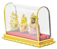 Real Craft Lord Jagannath,Balaram,Subhadra Idol in a Glass Cover for Puja Living Room,Office,Realigious Places,Gifting Decorative Showpiece - 16 cm-thumb1