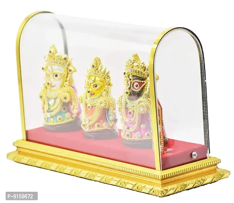 Real Craft Lord Jagannath,Balaram,Subhadra Idol in a Glass Cover for Puja Living Room,Office,Realigious Places,Gifting Decorative Showpiece - 16 cm-thumb2