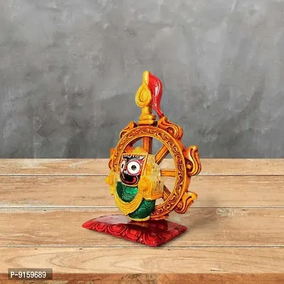 RealCraft; INSPIRING LIFES Marble Idol of Lord Jagannath in Nilachakra for Living Room,Study,Hotels,Office, Corporate House, Religious Places, Gifting -15 cm,Set of 1,Multicocour-thumb4