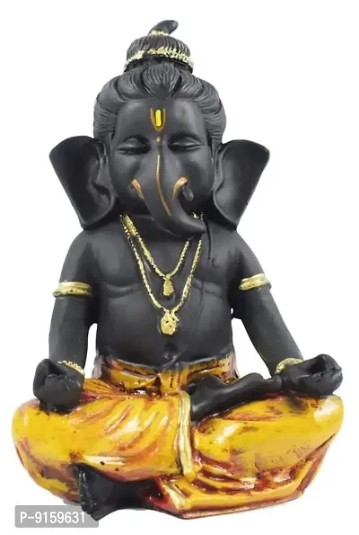 RealCraft; INSPIRING LIFES Meditating Ganesha | Ganesh Idol for Home Decor-thumb0