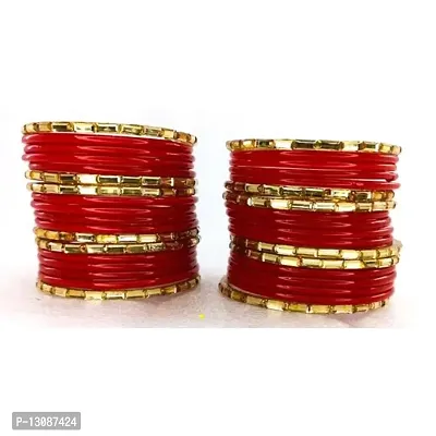 SBS Plain Glass Bangles set of 03 dozen bangles for women and girls (Green, 2.6)-thumb2