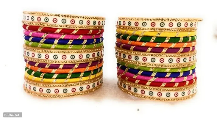Multi Color Silk Thread Bridal Chuda-thumb0