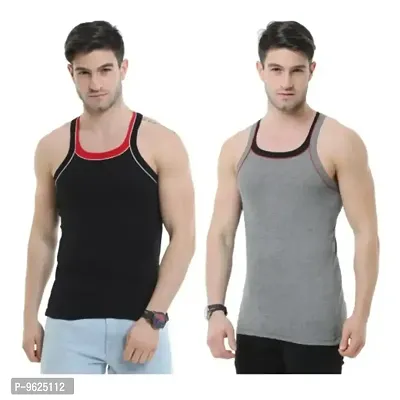 Fancy Cotton Gym Vest For Men Pack Of 2