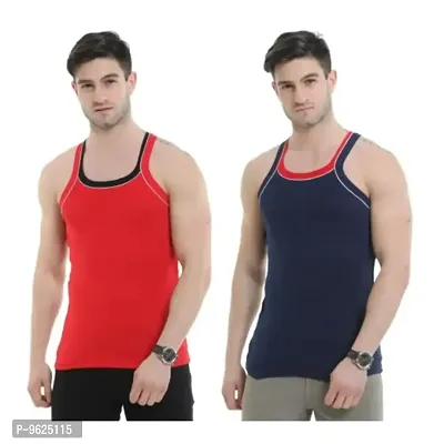 Fancy Cotton Gym Vest For Men Pack Of 2