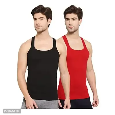 Fancy Cotton Gym Vest For Men Pack Of 2-thumb0