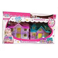 EdPlay Big Size Doll House Set Toy for Girls Kids Baby with Small Miniature Dolls Family, Furniture and Barbie Accessories- Bada guriya ka ghar dikhaiye Pink Color-thumb3
