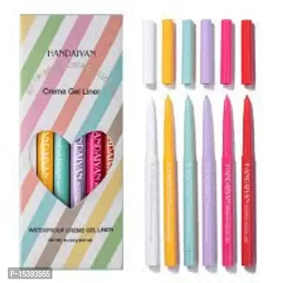 Colourfull creme kajal  eyeliner set of 6-thumb0