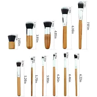 Bajajbeautyshop Bamboo Makeup Brushes -12pcs Natural Make up Brushes - Vegan Make up Brush Set -Pro Cosmetics Kabuki Brush - Extremely Soft Makeup Brush Set - Beauty Makeup Sponge-thumb3