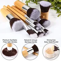 Bajajbeautyshop Bamboo Makeup Brushes -12pcs Natural Make up Brushes - Vegan Make up Brush Set -Pro Cosmetics Kabuki Brush - Extremely Soft Makeup Brush Set - Beauty Makeup Sponge-thumb2