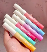 ICECREAM SHAPED LIQUID LIPSTICK SET OF 6 BOLD COLOURS.-thumb1