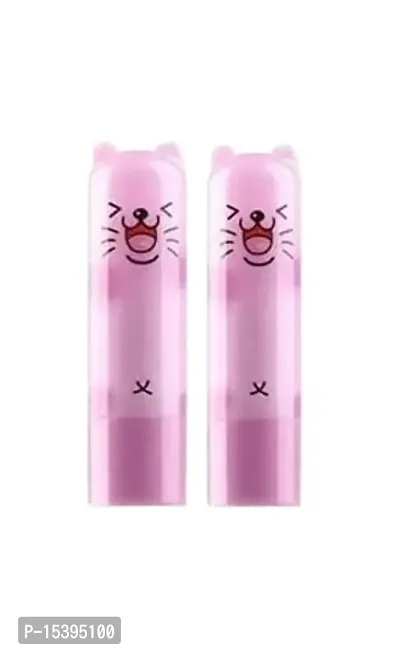 New Cute Cartoon Lip Balm Helps in Moisturizing and Hydrating Lips pack of two (Purple,Purple)