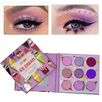 SFR ICECREAM EYESHADOW PALETTE. 9 Color Matte, Shimmery and Glitter Finish Mini Eyeshadow Palette-thumb1