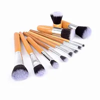 Bajajbeautyshop Bamboo Makeup Brushes -12pcs Natural Make up Brushes - Vegan Make up Brush Set -Pro Cosmetics Kabuki Brush - Extremely Soft Makeup Brush Set - Beauty Makeup Sponge-thumb1