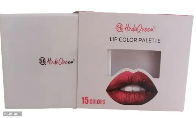 HudaQueen Lip Color Palette 15 Shades of Color (Pack of 1)-thumb3