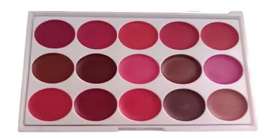 HudaQueen Lip Color Palette 15 Shades of Color (Pack of 1)-thumb3