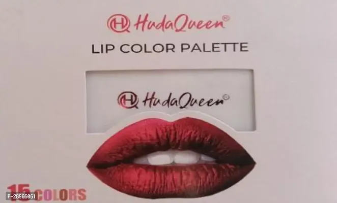 HudaQueen Lip Color Palette 15 Shades of Color (Pack of 1)-thumb2