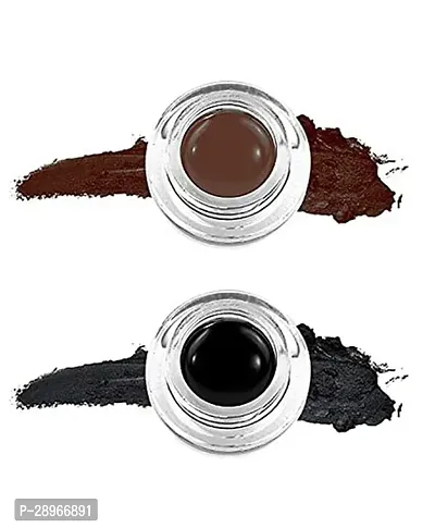 Music Flower Long Wear Gel Eyeliner 2 in 1 Black And Brown Shade Smudge Proof  Water Proof-thumb0