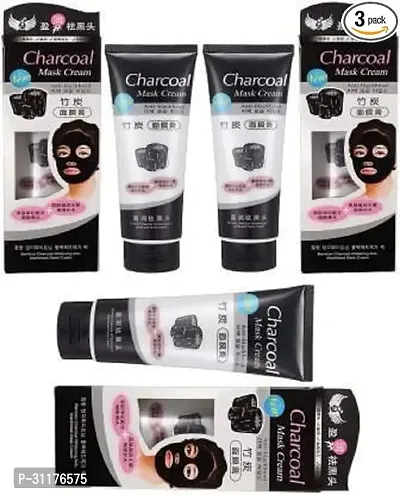 Charcoal Blackhead Mask Deep Cleansing, Purifying, Removes Excess Dirt  Oil Face Mask Blackhead Remover (Set of 3)