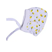 PIKIPOO Newborn Baby Boys Baby Girls Cap Soft Fabric Double Layer Tie Knot Unisex Kids Hat Infant Winter Fall Summer Bonnet Daily Essential Topi Set of 3 (9-12 Months, White)-thumb4