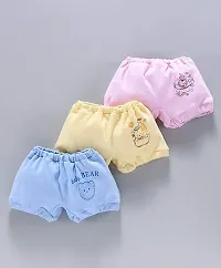 PIKIPOO Cotton Printed Baby Drawer Bloomers Kids Panty Brif Toddler Inner wear Pack of 6 . (3-6 Months, Multi) Multicolour-thumb1