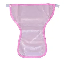 PIKIPOO Presents Baby Kids Soft PVC (Plastic) Diaper Joker Padded Baby Nappy Panty Training Pants with Inner & Outer Soft Plastic Reusable & Waterproof Multi (3-6 Months, Pink)-thumb1