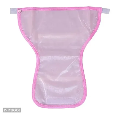 PIKIPOO Presents Baby Kids Soft PVC (Plastic) Diaper Joker Padded Baby Nappy Panty Training Pants with Inner & Outer Soft Plastic Reusable & Waterproof Multi (3-6 Months, Pink)-thumb2