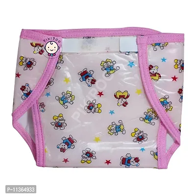 Presents Baby Kids Soft PVC (Plastic) Diaper Joker Padded Baby Nappy Panty Training Pants with Inner & Outer Soft Plastic Reusable & Waterproof Multi (9-12 Months, Multi)-thumb2