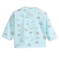 PIKIPOO New Born Baby Summer Wear Baby Clothes 5Pcs Sets 100% Cotton Baby Boys Girls Unisex Baby Cotton/Summer Suit Toddlers Infant Clothes First Gift for New Born Baby. (0-3 Months, Sky Blue)-thumb1