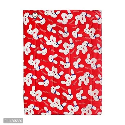 PIKIPOO New Born Baby Bed Protector Waterproof Changing Mat Plastic Sheets Baby Changer Sheet Cotton Foam Sleeping Mat 0-9 Months,Pack of 4 (Red)-thumb4
