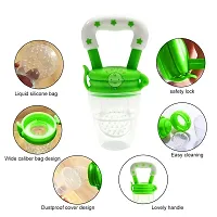 PIKIPOO 90ML Newborn Baby Feeding Bottle Toddler Safe Silicone Squeeze Feeding Spoon Milk Cereal Bottle Baby Training Feeder (Random Color/90 ml) (Green)-thumb2