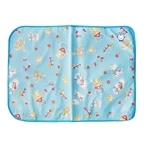 PIKIPOO New Born Baby Bed Protector Waterproof Multipurpose Changing Mat Plastic Sheets Baby Changer Sheet Cotton Foam Cushioned Sleeping Mat & Changing Mat Unisex,
