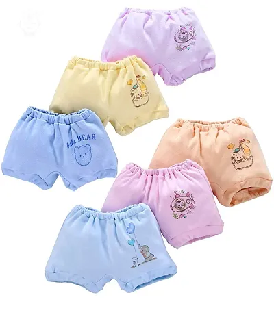 PIKIPOO Baby Boys' & Baby Girls' Cotton Bloomers (Pack of 6)
