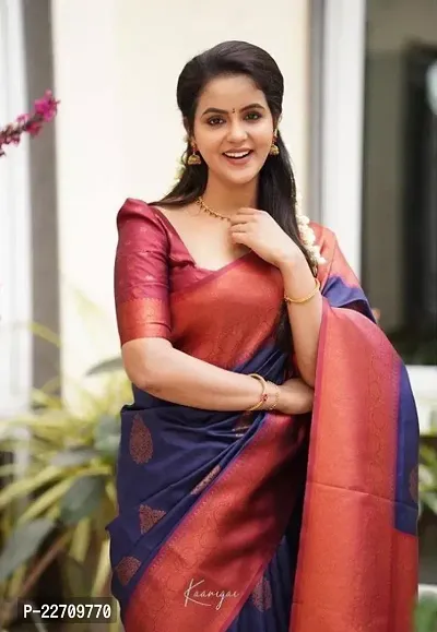 Stylish Fancy Designer Cotton Silk Saree With Blouse Piece For Women