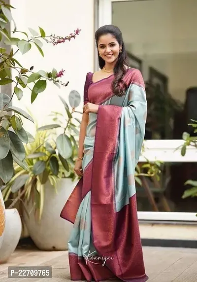 Stylish Fancy Designer Cotton Silk Saree With Blouse Piece For Women