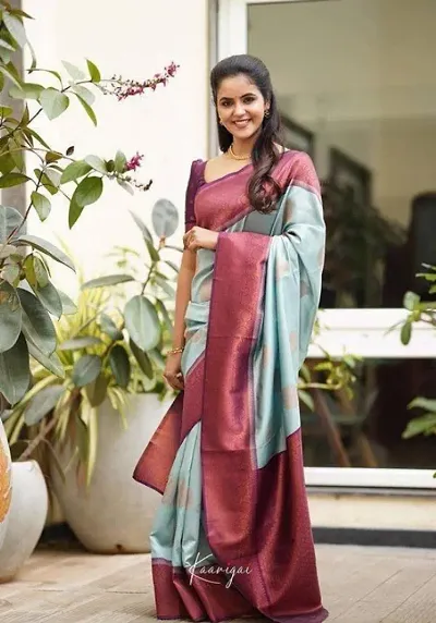 Stylish Fancy Designer Silk Saree With Blouse Piece For Women