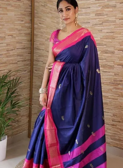 Elegant Art Silk Saree without Blouse piece For Women