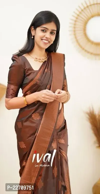 Stylish Fancy Designer Cotton Silk Saree With Blouse Piece For Women-thumb0