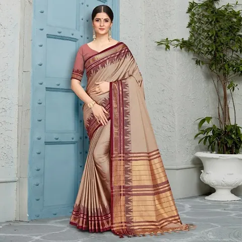 Fancy Blend Saree with Blouse Piece for Women