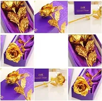 Bells Gifts Golden Rose With Gift Box and Beautiful Carry Bag. Special Golden Rose Flower for Someone Special and Loved one-thumb2