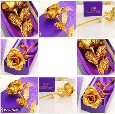 Bells Gifts Golden Rose With Gift Box and Beautiful Carry Bag. Special Golden Rose Flower for Someone Special and Loved one-thumb3