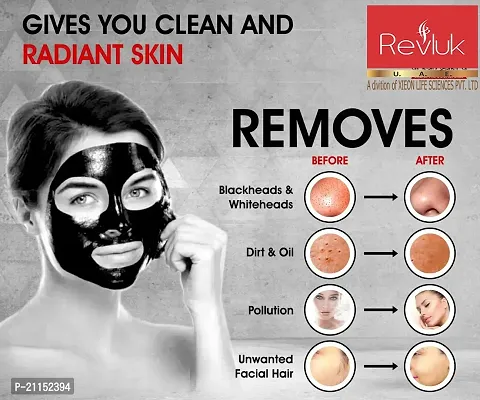 Revluk U.A.E. Rotex Charcoal Peel Off Mask remove blackheads  whiteheads | deep skin purifying cleansing I Fresh Glowing Skin 100ml-thumb3