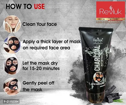 Revluk U.A.E. Rotex Charcoal Peel Off Mask remove blackheads  whiteheads | deep skin purifying cleansing I Fresh Glowing Skin 100ml-thumb4