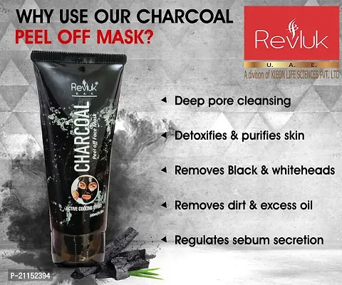 Revluk U.A.E. Rotex Charcoal Peel Off Mask remove blackheads  whiteheads | deep skin purifying cleansing I Fresh Glowing Skin 100ml-thumb5