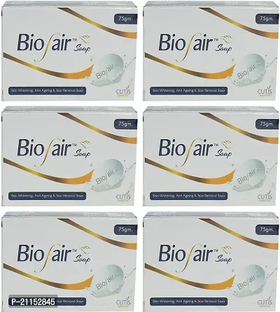 Biofair Glutathione Skin Whitening Soap For Brightening  Whitening For All Skin Types 75gm PAck of 6-thumb0