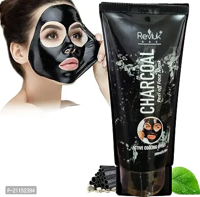 Revluk U.A.E. Rotex Charcoal Peel Off Mask remove blackheads  whiteheads | deep skin purifying cleansing I Fresh Glowing Skin 100ml