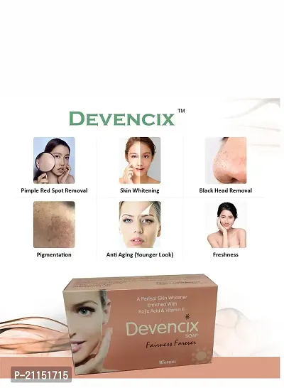 Devencix Skin Lightening Soap with Kojic Acid  Vitamin E Soap Fairness Forever 75 gm (Pack Of 6)-thumb2