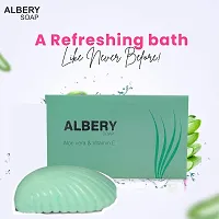 Rotex Biorome Albery Soap With Aloe Vera  Vitamin E Beauty Soap For Soft and Glowing Skin 75gm (pack of5)-thumb2