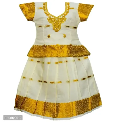 Buy Indian Traditional Silk Frock for New Born Baby Girl Festival Wear  Cradle Ceremony Dress Kasavu Dress Traditional Dress of Kerala . Online in  India - Etsy