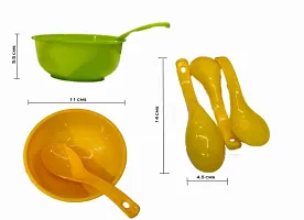 Trendy Plastic 4 Bowl With 4 Spoon Set Pack Of 4-thumb2